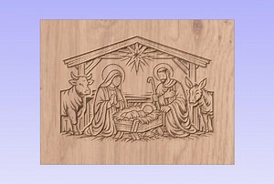 Nativity Scene – Classic Stable CNC File (SVG DXF) - Etsy