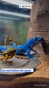 8.5K views · 61 reactions | The Cobalt-Blue Gecko encountered an intruder guarding a vital prize. Survival demands total domination in this terrarium clash. #CobaltGecko #SpiderStandoff #TerrariumClash #NatureDominance #ArachnidVsReptile ⚙️ AI-generated nature dramatization — no real creatures involved. | Insects Apex | Facebook