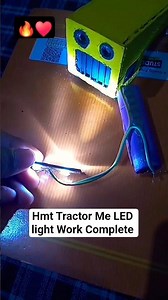 Hmt Tractor Me LED light Work Complete 👌🔥 | #shorts #viralshort #nishudaswal #automobile #cardboard