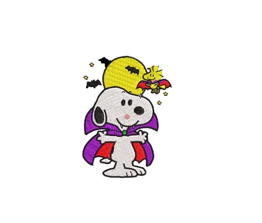 Snoopy as a Vampire Embroidery - Etsy