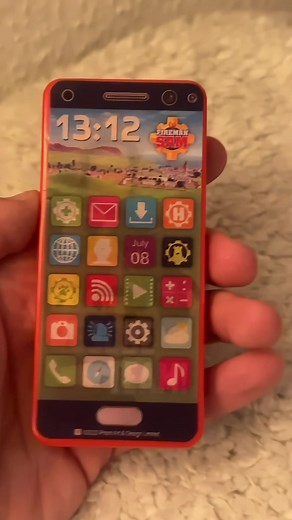 Feuerwehrmann Sam: Uhrzeit auf dem Spielzeug-Handy