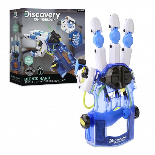Discovery #MINDBLOWN Bionic Hand DIY Hydraulic Build Kit, Wearable Robotic Hand for STEM Learning