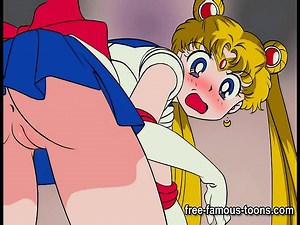 Young Sailormoon and hentai stars sex