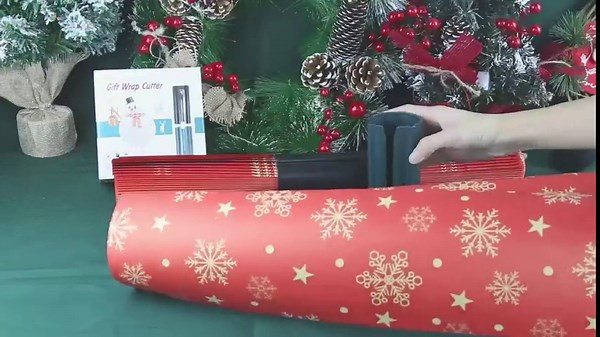 Wrapping Paper Cutter,Xmas Gift Wrap Cutter,Kraft Paper Roll Cutter, Easy Slide Wrapping Paper Cutter Tool Tube, Easy and Fast, Safe Cutting, Creative Holiday Paper roll Cutting Machine (2PCS)