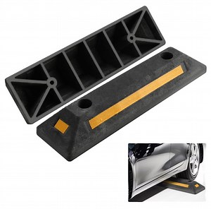 [Hot Item] 183cm Heavy Duty Rubber Wheel Stops with Reflective Tapes for Parking