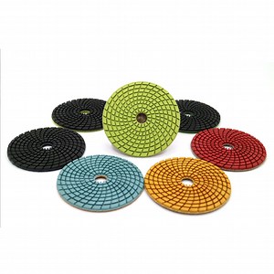 [Hot Item] Tianli 7 Steps 80mm Diamond Dry Granite Marble Pads for Grinding Polishing Concrete Countertops