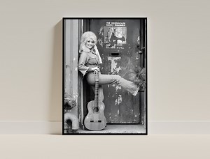 Dolly Parton Print, Dolly Parton Music Black and White Wall Art, Vintage Print, Photography Prints, Museum Quality Photo Art Print Digital - Etsy