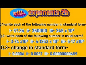 MATH 2b, exponent ,standard and usual form
