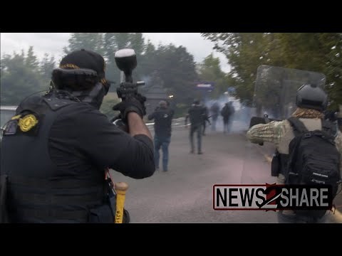 Proud Boys and their allies fight with antifa at "Summer of Love" rally in Portland, OR
