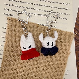 Crochet Hollow Knight Keychain | Handmade Cotton Bag Charm - Etsy