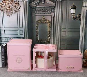 [Hot Item] Custom Christmas Wedding Cake Pop Boxes in Bulk Wholesale for Sale Cake Box with Window Transparent Clear Cup Cake Box