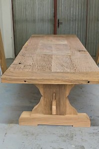 Reclaimed Oak Dining Table : Rustic Barn Wood, Handmade. - Etsy UK