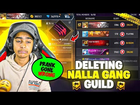 Finally Deleting Nalla Gang Guild 😭 सब खत्म होगया - Free Fire Max