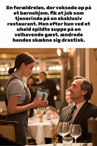 En forældreløs pige, der voksede op på et børnehjem, fik et job som tjener på en anerkendt restaurant. Men da hun ved et uheld spildte suppe på en velhavende gæst, ændrede hendes skæbne sig drastisk. “Er du klar over, hvad du lige har gjort?!” råbte Semen, mens han svingede en øse. “Suppe på gulvet, kunden får en sprøjt, og du står bare der som en statue!” Alyona så på den mørke plet på mandens dyrebare jakkesæt og mærkede en klump i maven. Dette var hendes sidste dag på jobbet. Seks måneder med