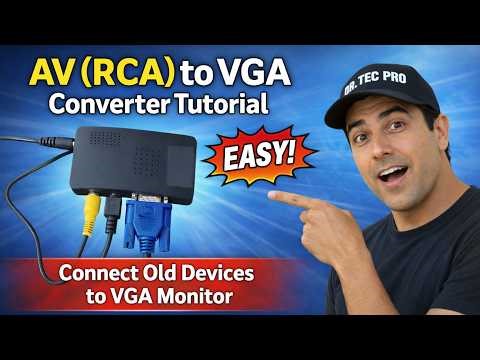 AV (RCA) to VGA Converter Tutorial | Connect Old Devices to VGA Monitor