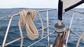 Front sailing boat New Caledonia nature