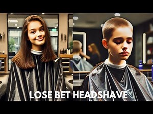 Losing A Bet Ends In A Forced Headshave & Bald Head For Girl - Haircut stories