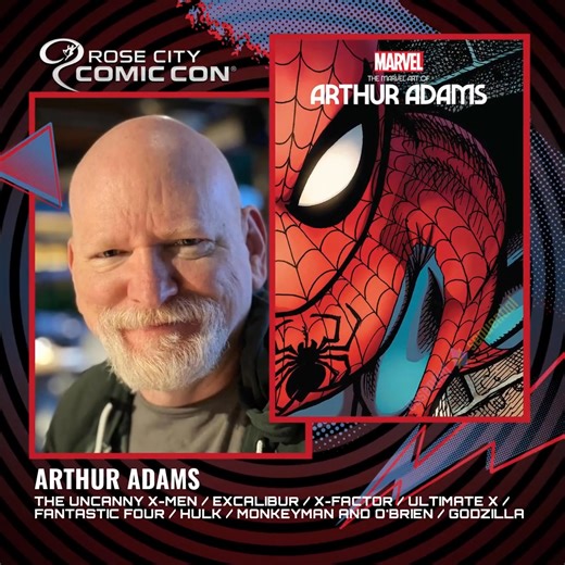 3.5K views · 25 reactions | ️ GUEST ANNOUNCEMENT ️ Comic book creator Arthur Adams—best known for The Uncanny X-Men, Excalibur, X-Factor, Ultimate X, Fantastic Four, Hulk, Monkeyman and O'Brien, Godzilla, and more—is coming to RCCC! ️ Buy Badges >> rosecitycomiccon.com/badges  View Guests >> rosecitycomiccon.com/guest | Rose City Comic Con | Facebook