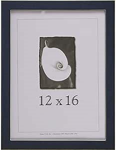 Frame USA Clean Cut Series 12x16 Real Wood Picture Photo Art Frames (Blue), Made in America