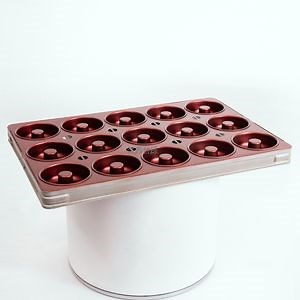 [Hot Item] 15-Cup Aluminium Steel Donut Tray for Professional Bakeries Baking Pan Cake Mould