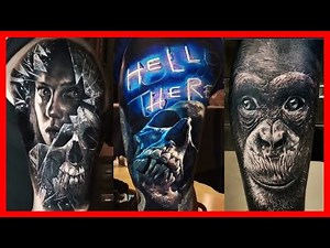 Most Amazing Realistic 3D Tattoos | Black And Grey Tattoos Time Lapse | Done By Artist: Eliot Kohek