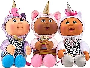 Cabbage Patch Kids Cuties, Fantasy Friends, 9" 3-Pack - Realistic CPK Babies Dressed as Magical Unicorns, Collectible Dolls - Amazon Exclusive