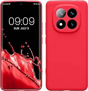 kwmobile Case Compatible with Xiaomi Redmi Note 14 Pro+ 5G / Redmi Note 14 Pro Plus 5G Case - Protective Slim TPU Phone Cover - Soft Matte Finish - Neon Pink