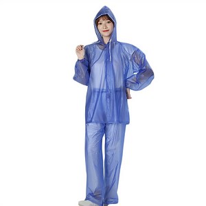 [Hot Item] Fashion Outdoor Waterproof Windproof Transparent Adult PVC Rain Suit
