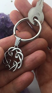 This Father/Daughter knot keyring is the PERFECT gift for Daddy! We have matching pieces for her too. $22.99/FREE USA shipping This Celtic interpretation features an eternity circle that represents the interconnectedness of a father and Daughters bond. No beginning and no end. There are four corners of trinity knots entwining around the circle. Another spectacular thing about this design is in the center. The part that is cut -out. It forms a perfect cross. JUST stoked with beauty and deep meani