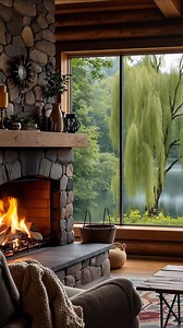 32K views · 2K reactions | Cozy Cabin by the Lake – Crackling Fireplace & Peaceful Lake View  . . . . . . . . #cottage #cabinlife #cabininthewoods #winterwonderland #interiordesign See less | Comfort in Every Corner | Facebook