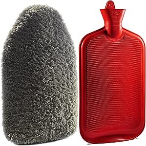 Peterpan Teddy Hot Water Bottle, Size: XXX-Large, Hot Water Bag for Pain Relief, A Lanyard Keeps Your Stopper Within Reach, BPA & PVC Free, Olive Green