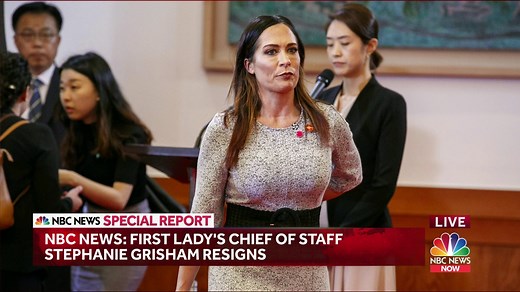First lady Melania Trump's chief of staff Stephanie Grisham has resigned. "We now are seeing a top official departing her position, resigning basically in protest because of the scene we've seen unfolding," Hallie Jackson reports. | NBC News