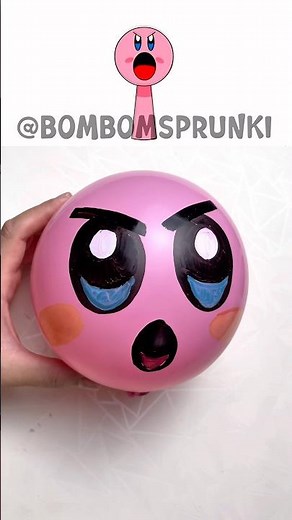 I made Sprunki OC Kirby out of Balloon #sprunkioc #balloon #kirby #diy #toys ‪@bombomsprunki‬