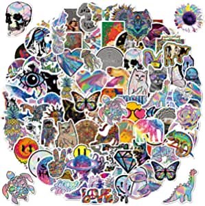 Trippy Stickers 100 PCS Psychedelic Stickers for Laptop Water Bottle Bike Computer Phone Guitar Skateboard Luggage
