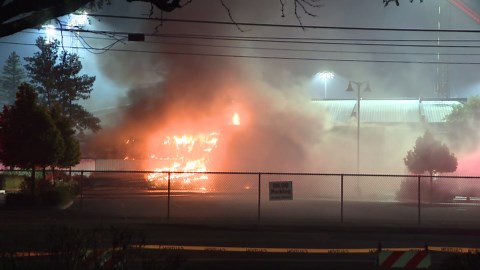 Fire breaks out at Spokane baseball stadium