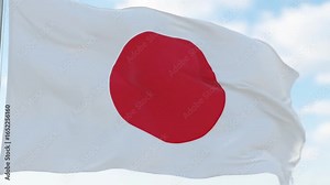 Japanese Flag Symbol of the Rising Sun, History, and Culture Stock ビデオ