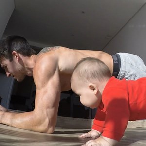 Dad's heartwarming workout routine with his baby | MetDaan Makeup