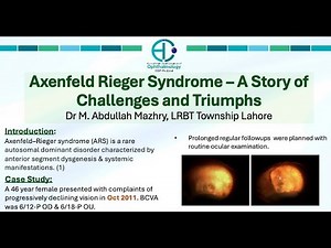 Axenfeld Rieger Syndrome – Challenges and Triumphs-The Best Poster Award AICO 2024