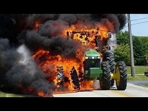 # Heavy Equipment Accidents Compilation - Farm Tractors Accidents, Tractors Fires heavy cran #HD #20