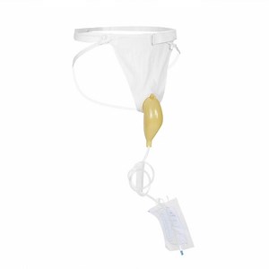 Set incontinenta urinara, sonda urinara pentru barbati din elastomer cu 2 pungi urinare sterile si furtun evacuare incluse cu prindere universala - eMAG.ro