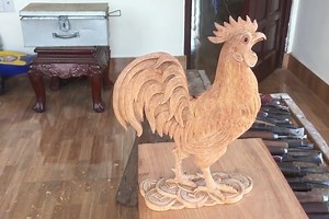 Amazing Wood Carving Skill and Techniques, Fastest Skill Wood Chicken Carving With Chisel | Yolo Tickets | Facebook