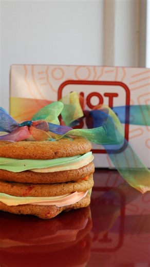 Tye Dye Icing Sandwiches in honor of PRIDE Month 🌈🪩✨ Any combination of cookies (we suggest M&M for a rainbow aesthetic) #Cookies #cookiesofinstagram #giftdelivery #hotboxcookies #hotboxcookiescomo #stlouismo #lawrenceks #stcharlesmo #nationalshipping #nationwidedelivery #pridemonth #pride #prideproud | Hot Box Cookies