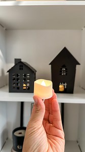 These timer tea lights were my favorite find last year! I use them in these Halloween houses and also in white ceramic houses at Christmas. You set them once and then they’ll be automated for the rest of the season! 6 hours on, 18 hours off. Comment LIGHT and I’ll send you the link to shop (also linked in my stories). | Home and Kind