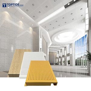 [Hot Item] Interior Building Decoration Materials Metal Hook on Aluminum Ceiling Panel for Hotel