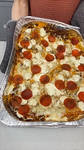 Spaghetti pizza is a hit in the family! This meal can serve a whole family! I add cooked spaghetti into a pan and top it with pizza toppings. | Sam and Allie