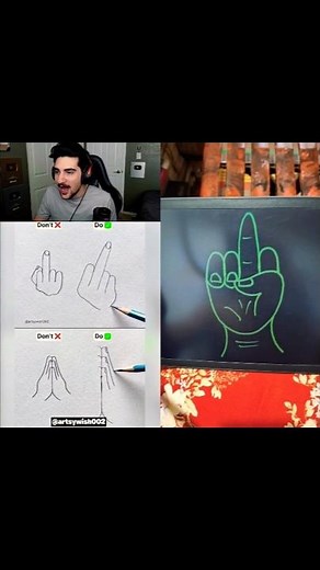 How to draw Middle fingers #drawing #art