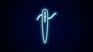 Glowing Neon Line Needle Sewing Thread: стоковое видео (без лицензионных платежей), 1100194377 | Shutterstock