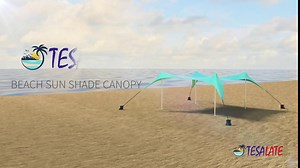 TESALATE Adjustable Thicken Aluminum Poles Portable Beach Tent Sun Shade Sail Shelter Pop Up Canopy Windproof UV Protection Tents Toldo Carpas para Playa with 4 Anchors Sandbags Tarp 10x10 FT Purple
