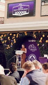 A night to kick off #BreedersCup week! #BTS of the @roodandriddle Post Position Draw in the Del Mar Paddock. ☀️ | Breeders' Cup World Championships