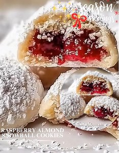 Raspberry Almond Snowball Cookies Ingredients: 1 cup (2 sticks)...